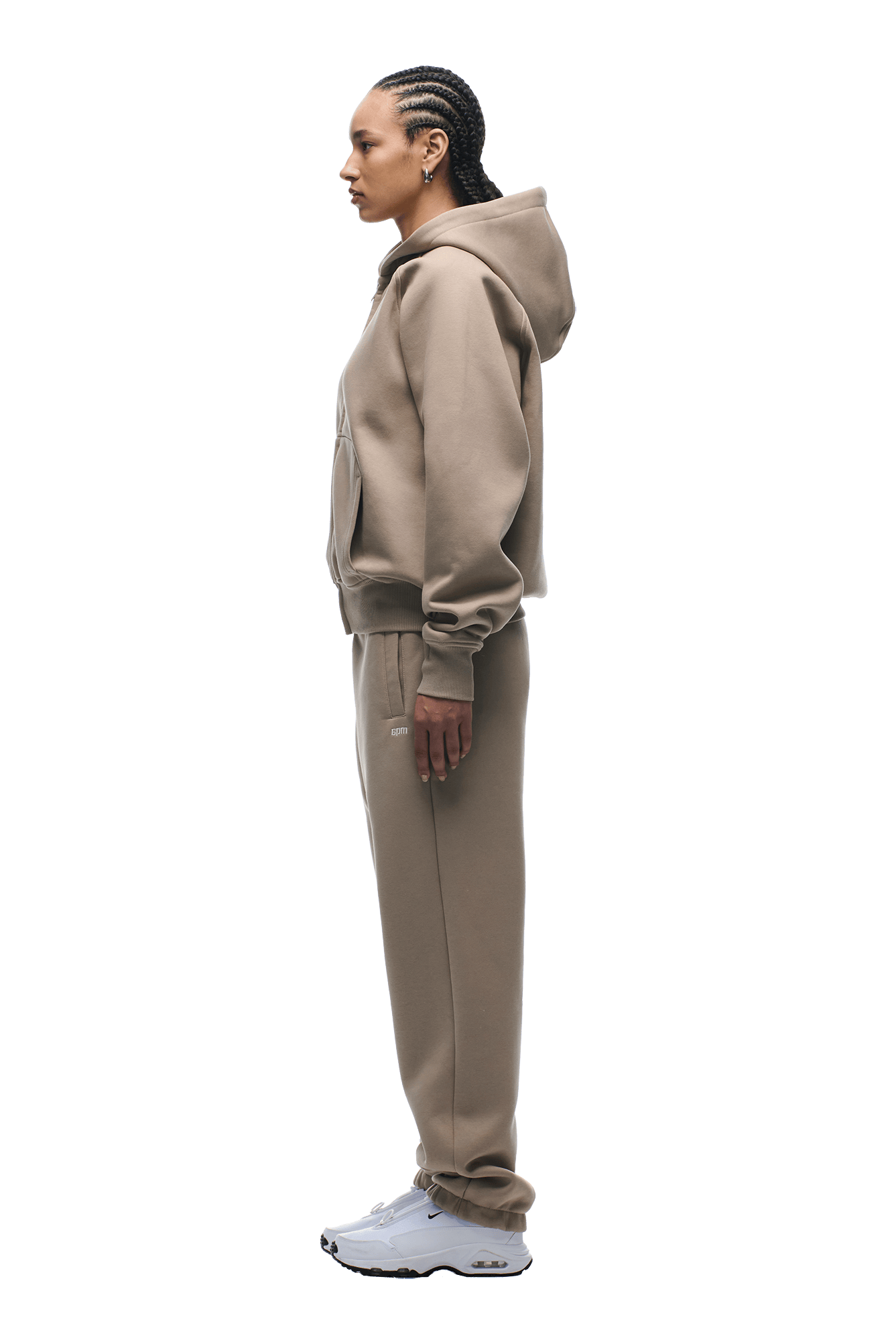 ZIP HOODIE MOCCA CREAM