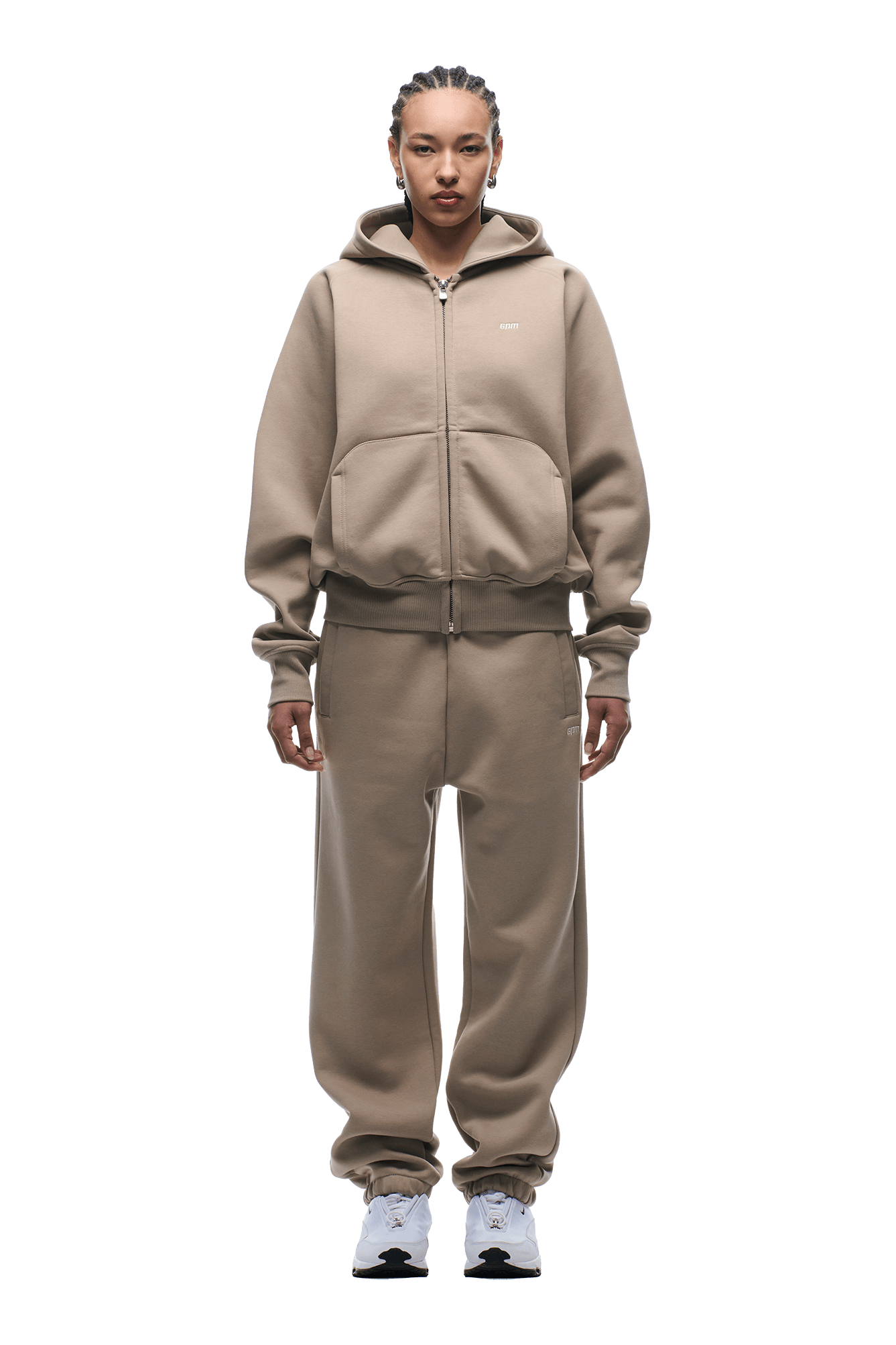 ZIP HOODIE MOCCA CREAM