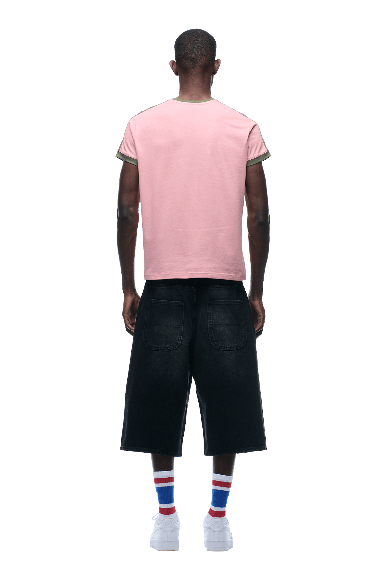 SLIM FIT RINGER TEE PINK