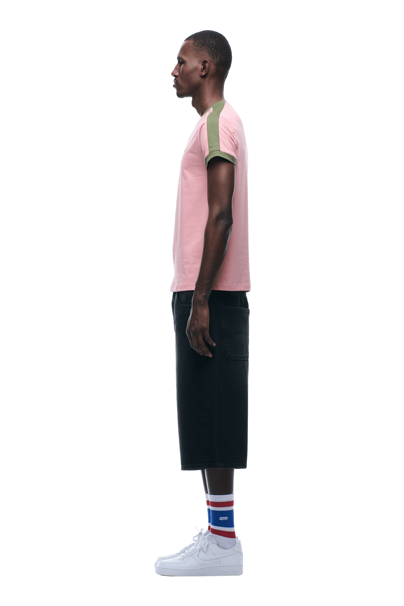 SLIM FIT RINGER TEE PINK