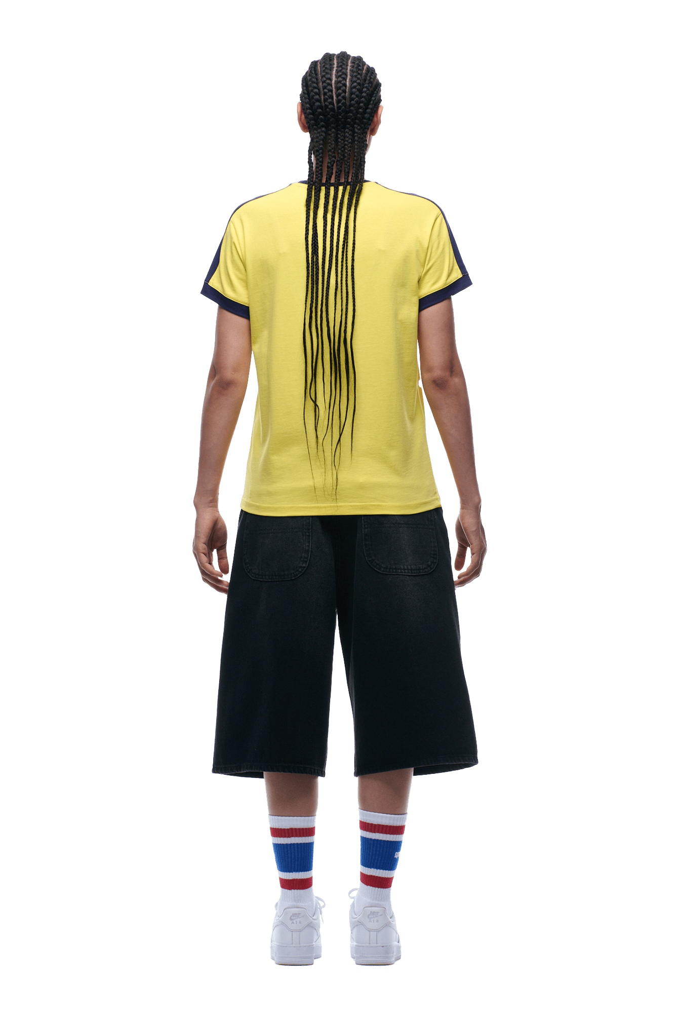 SLIM FIT RINGER TEE YELLOW