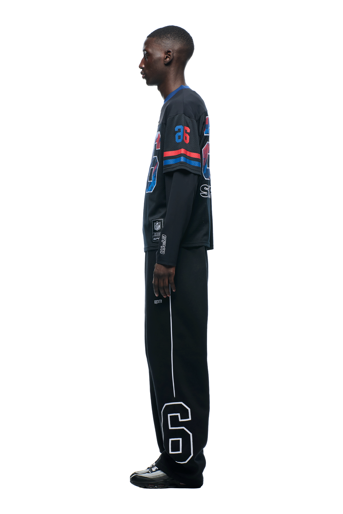 NFL LAYERED MESH LONGSLEEVE BLACK