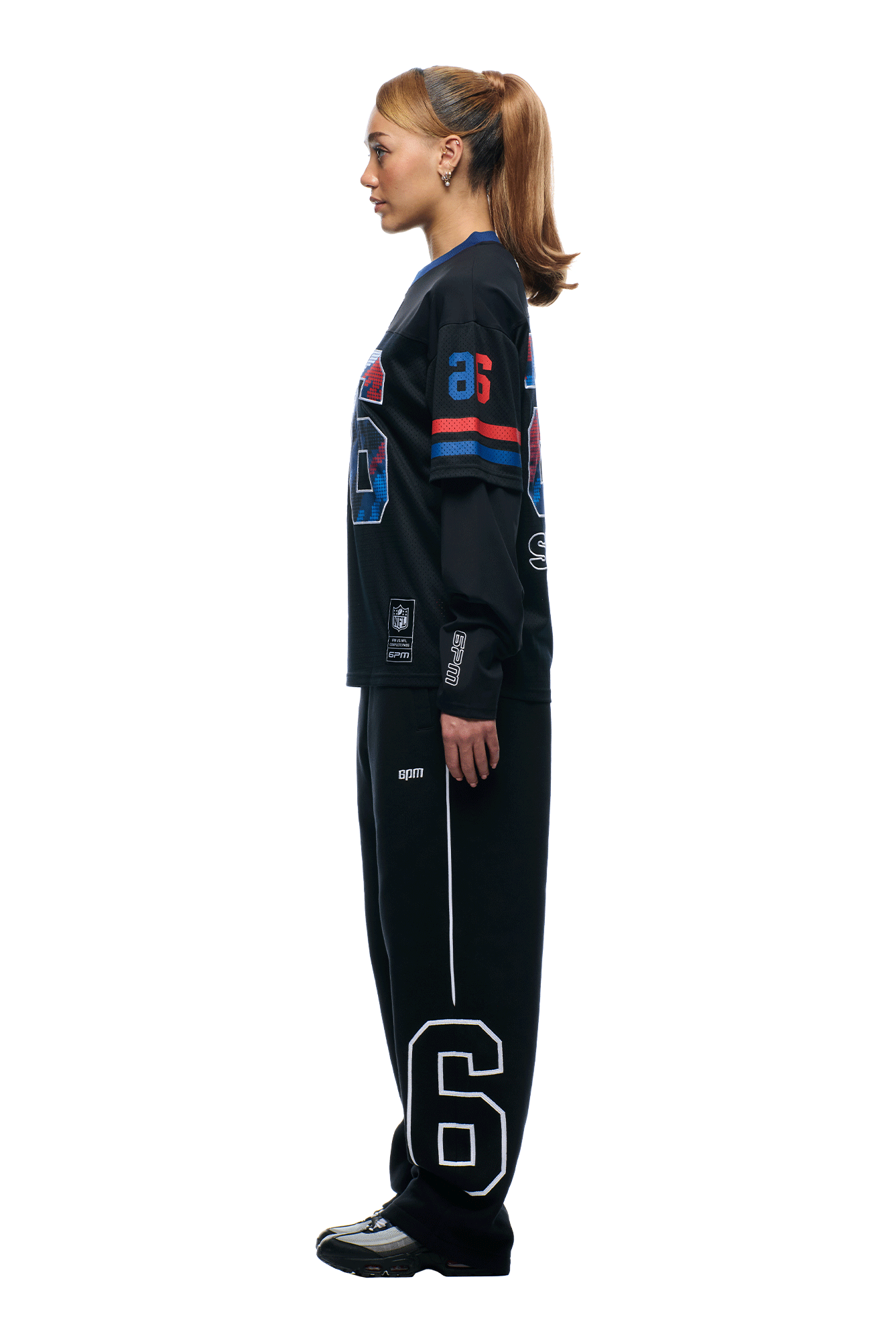 NFL LAYERED MESH LONGSLEEVE BLACK