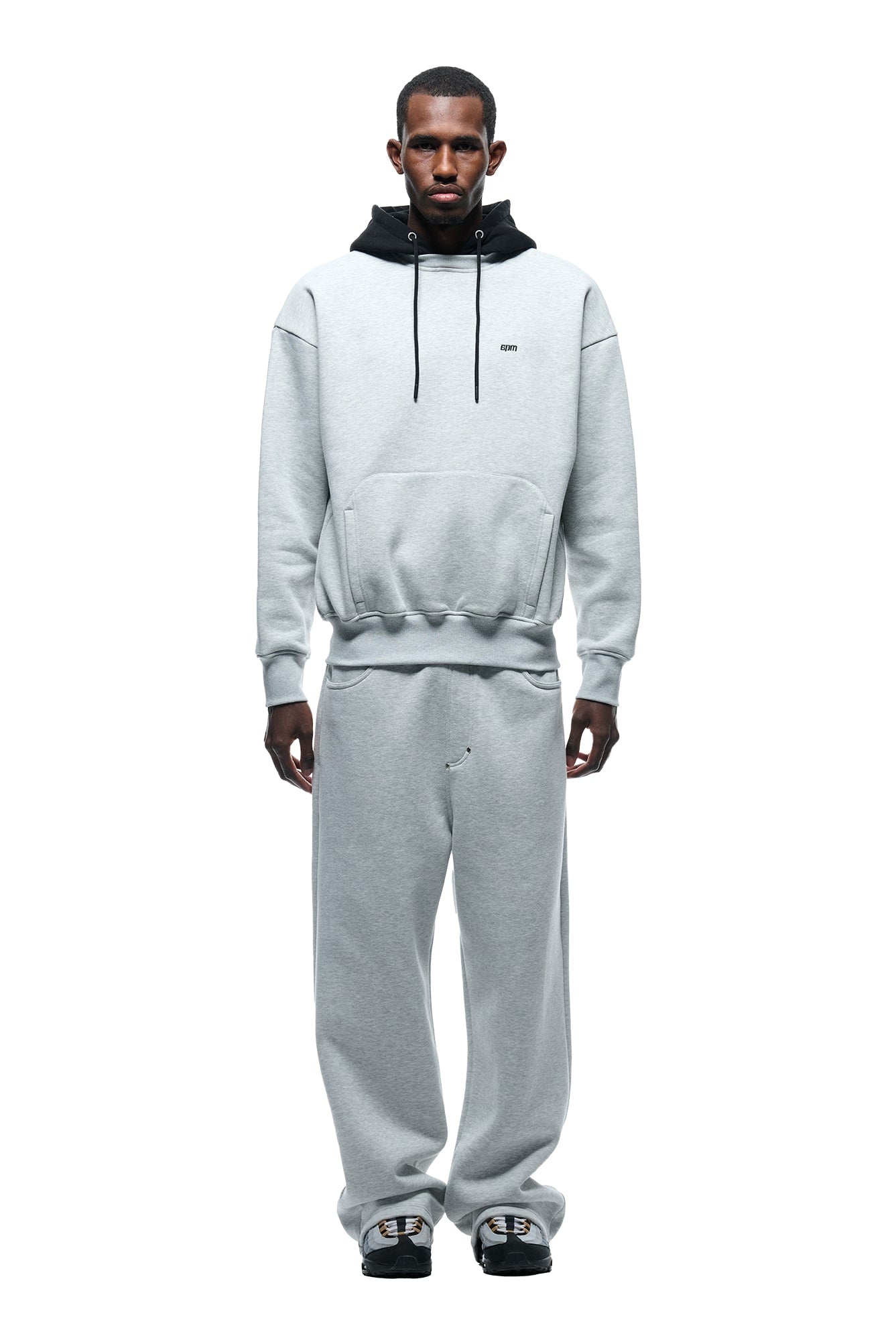 CREWNECK HOODIE GREY/BLACK
