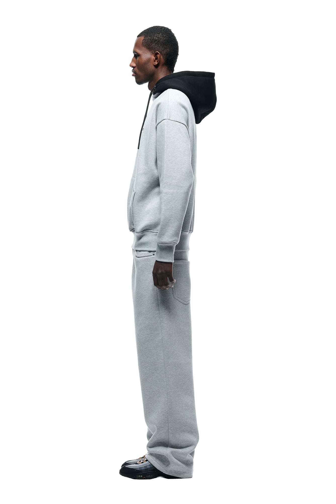 CREWNECK HOODIE GREY/BLACK