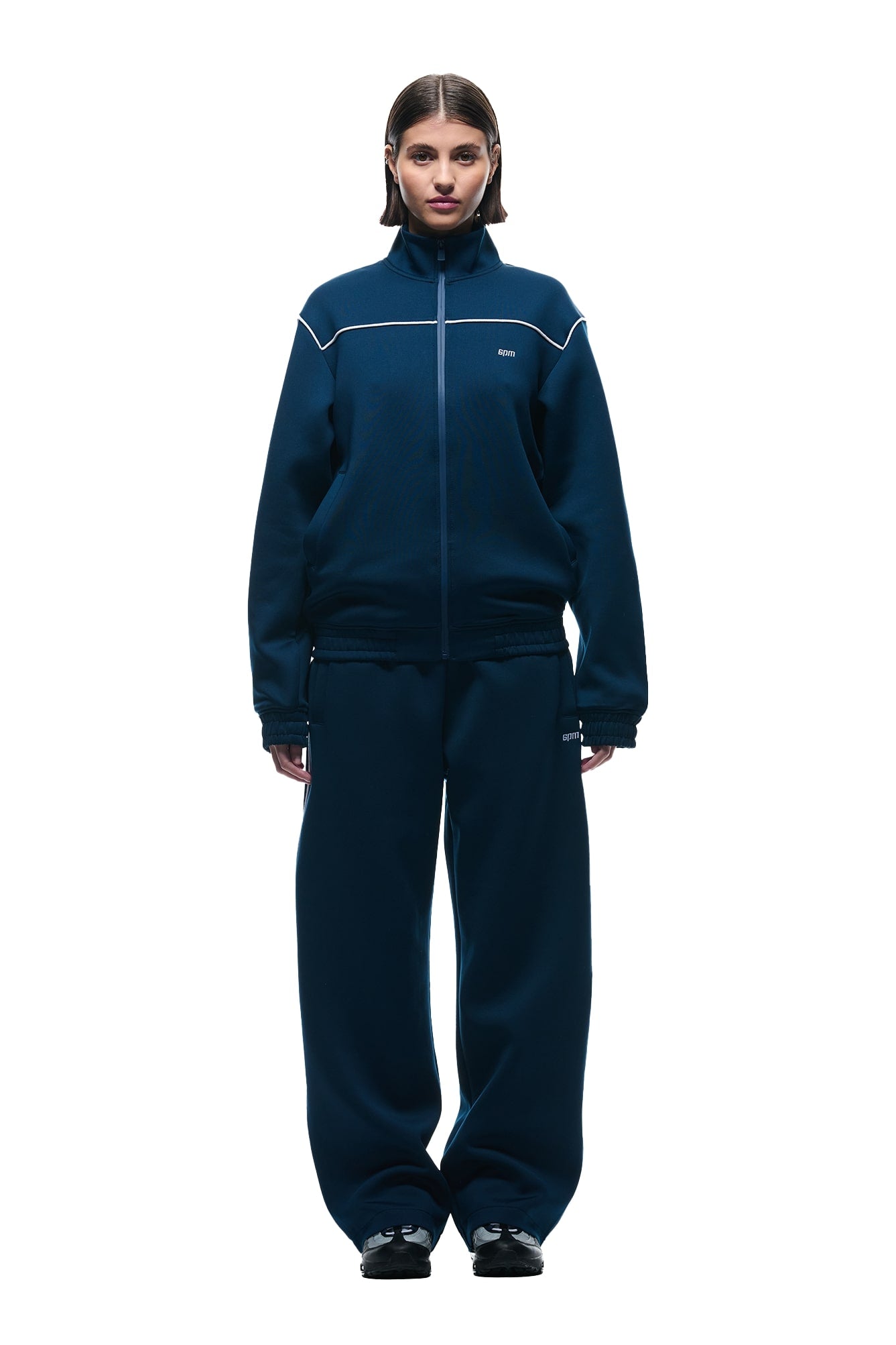 NEOPRENE TRACK JACKET NAVY