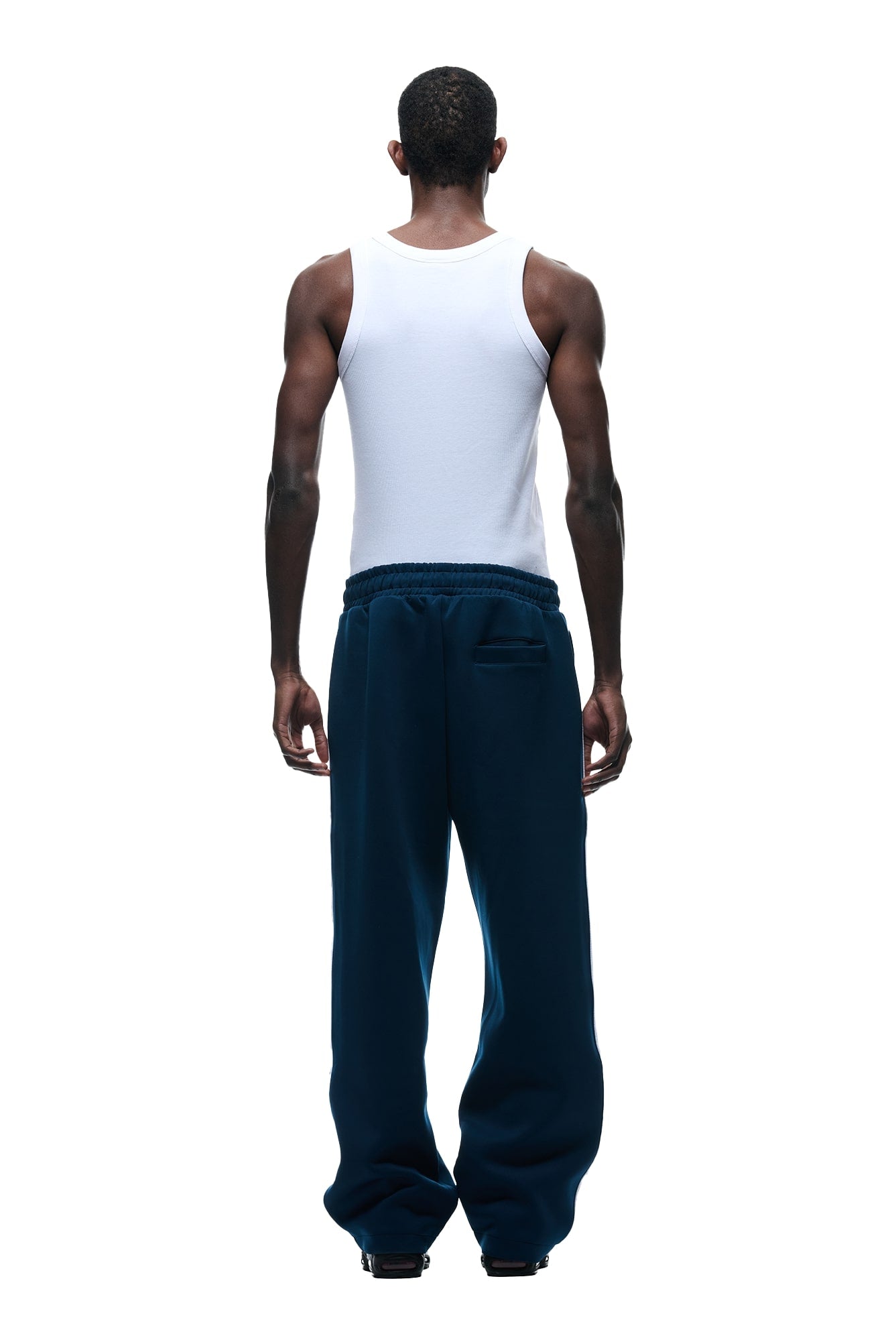 NEOPRENE TRACK PANTS NAVY