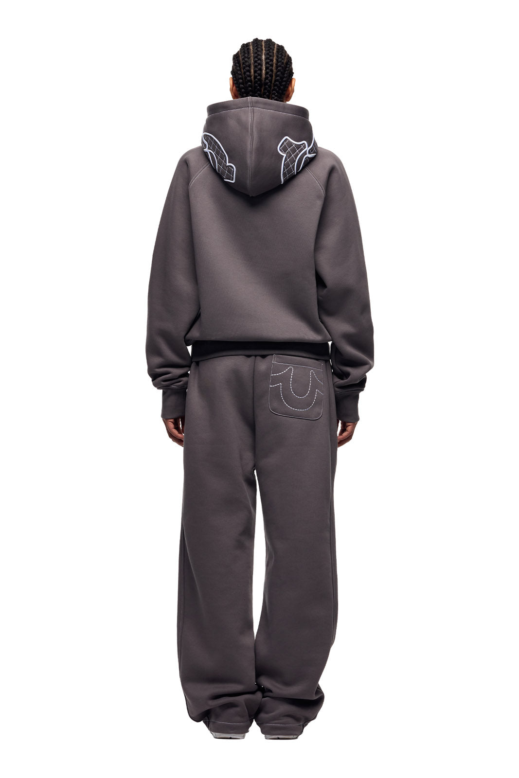 Icons Zip Hoodie Ash Grey | 6PM® x True Religion®