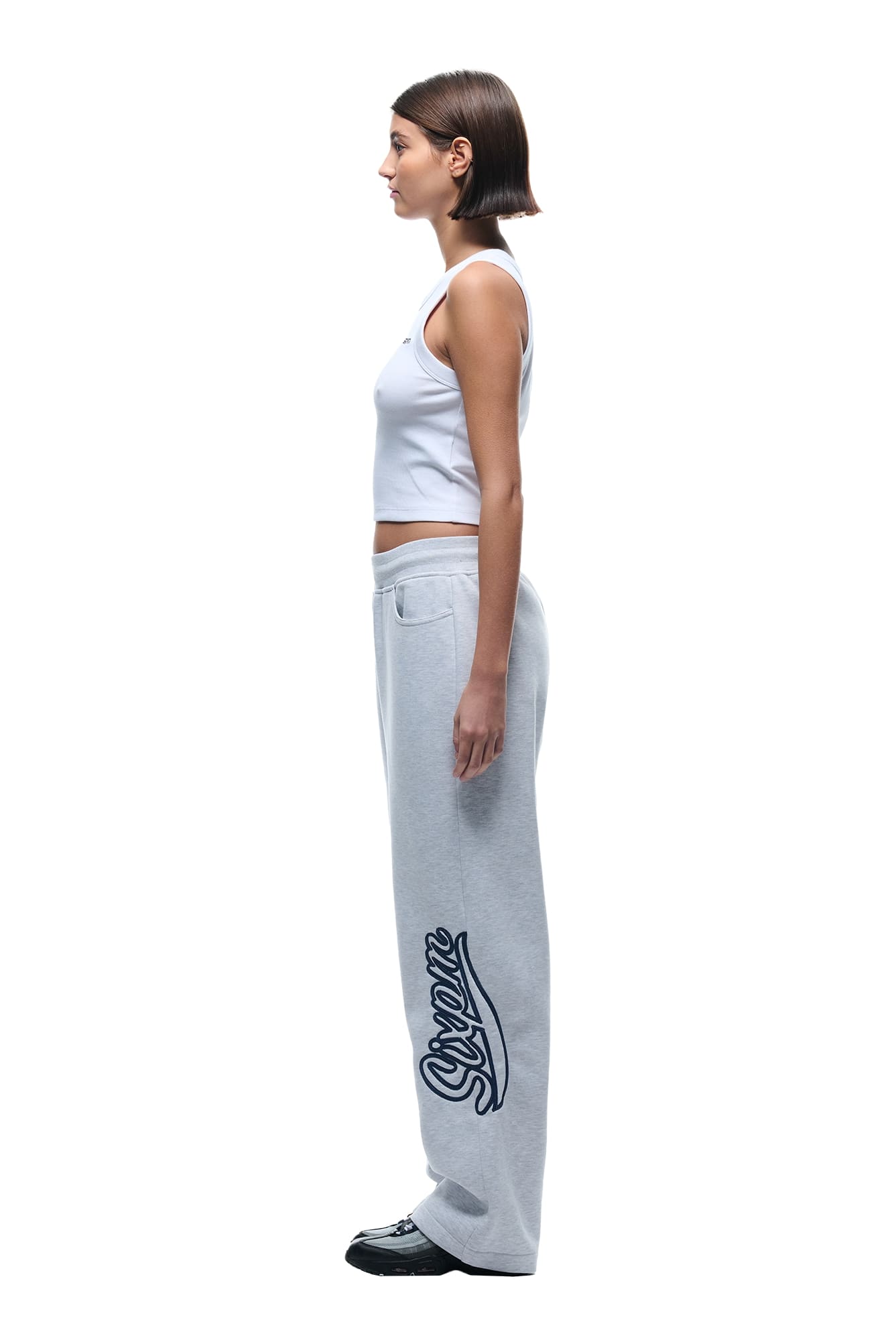 WAVE LOGO OPEN LEG LIGHT GREY