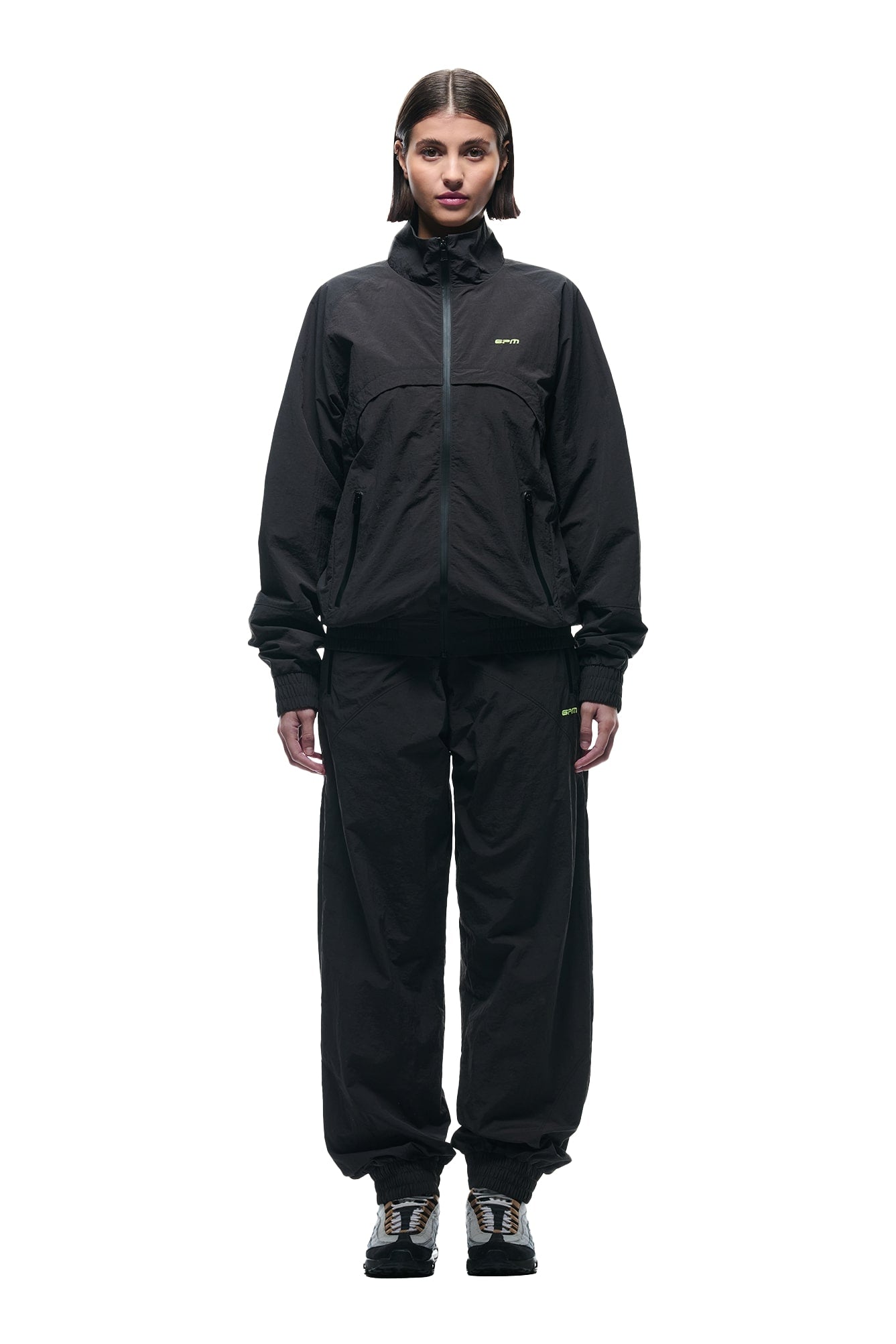 CRINKLE TRACK JACKET IRON GREY