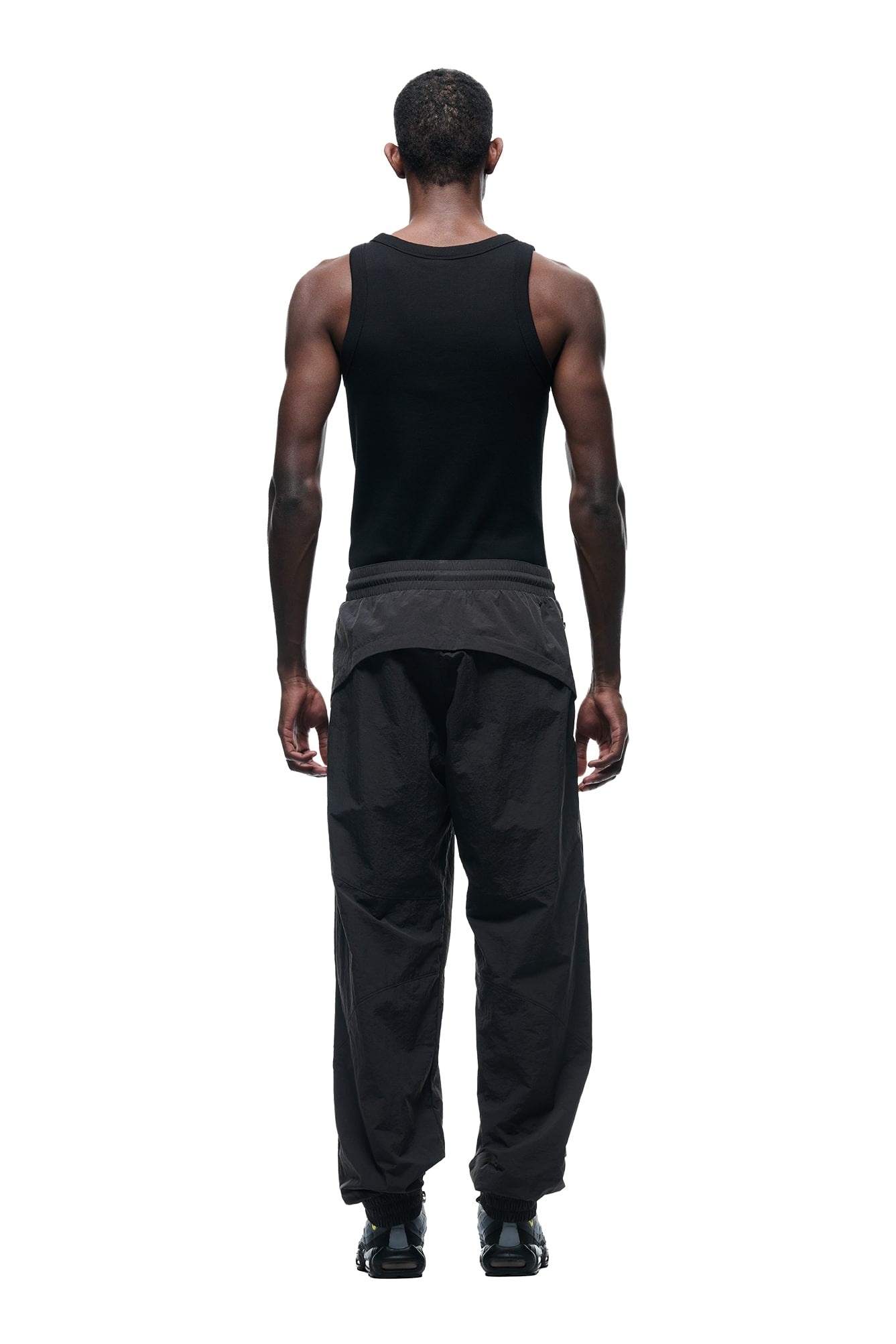 CRINKLE TRACK PANTS IRON GREY