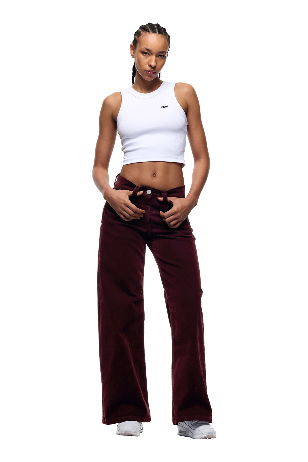 WMNS VELVET DENIM BORDEAUX RED