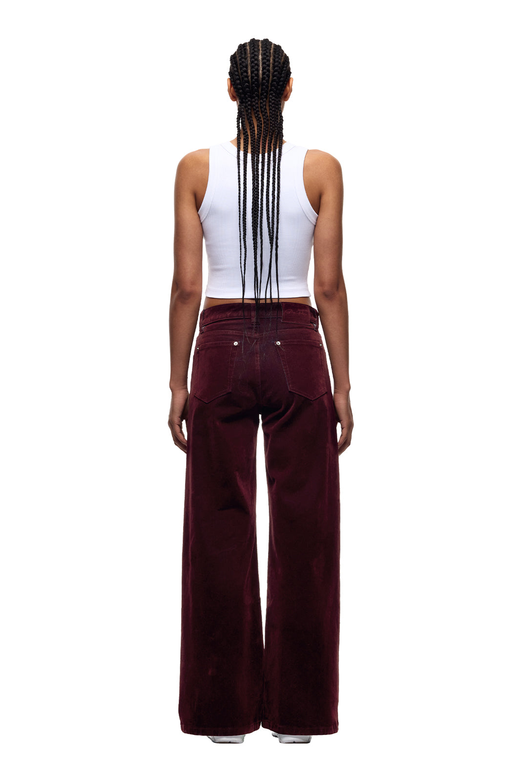 WMNS VELVET DENIM BORDEAUX RED