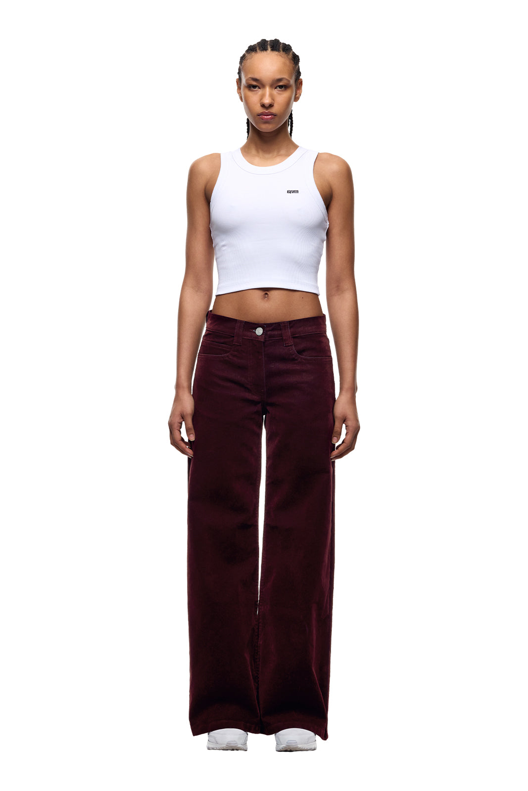 WMNS VELVET DENIM BORDEAUX RED