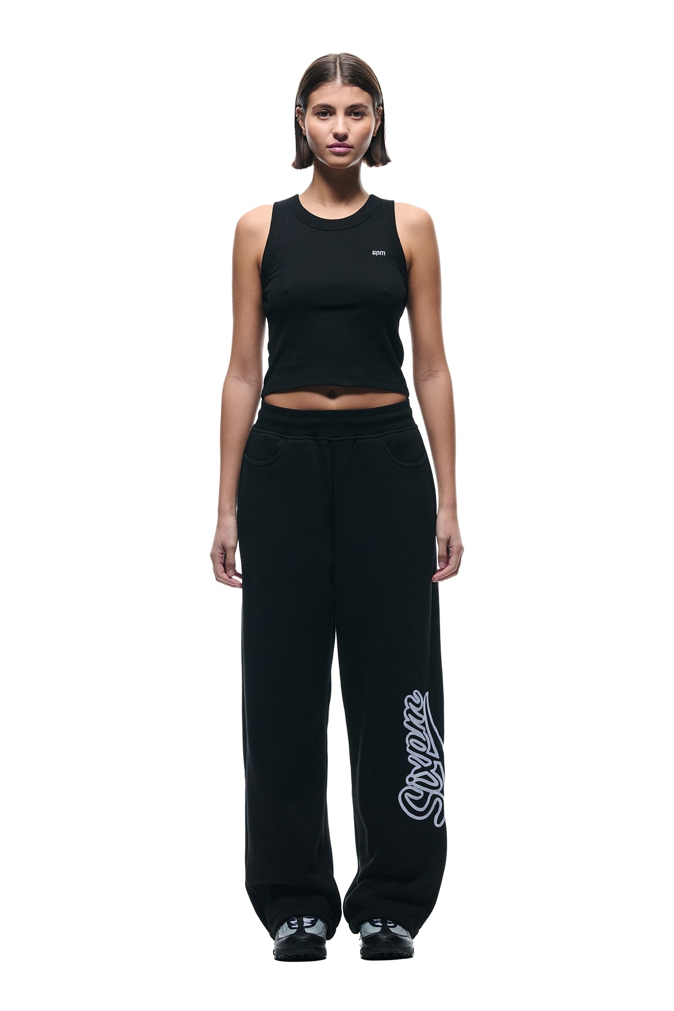 WAVE LOGO OPEN LEG BLACK