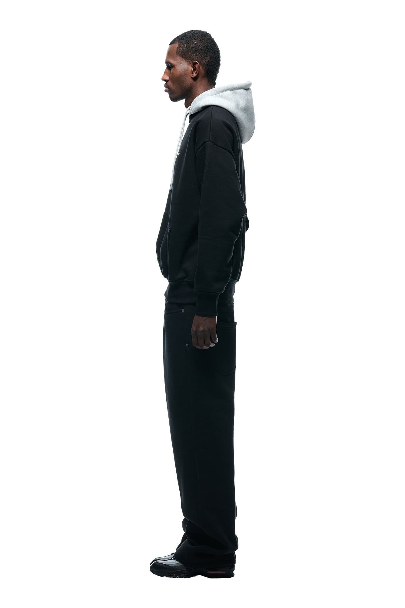 CREWNECK HOODIE BLACK/GREY