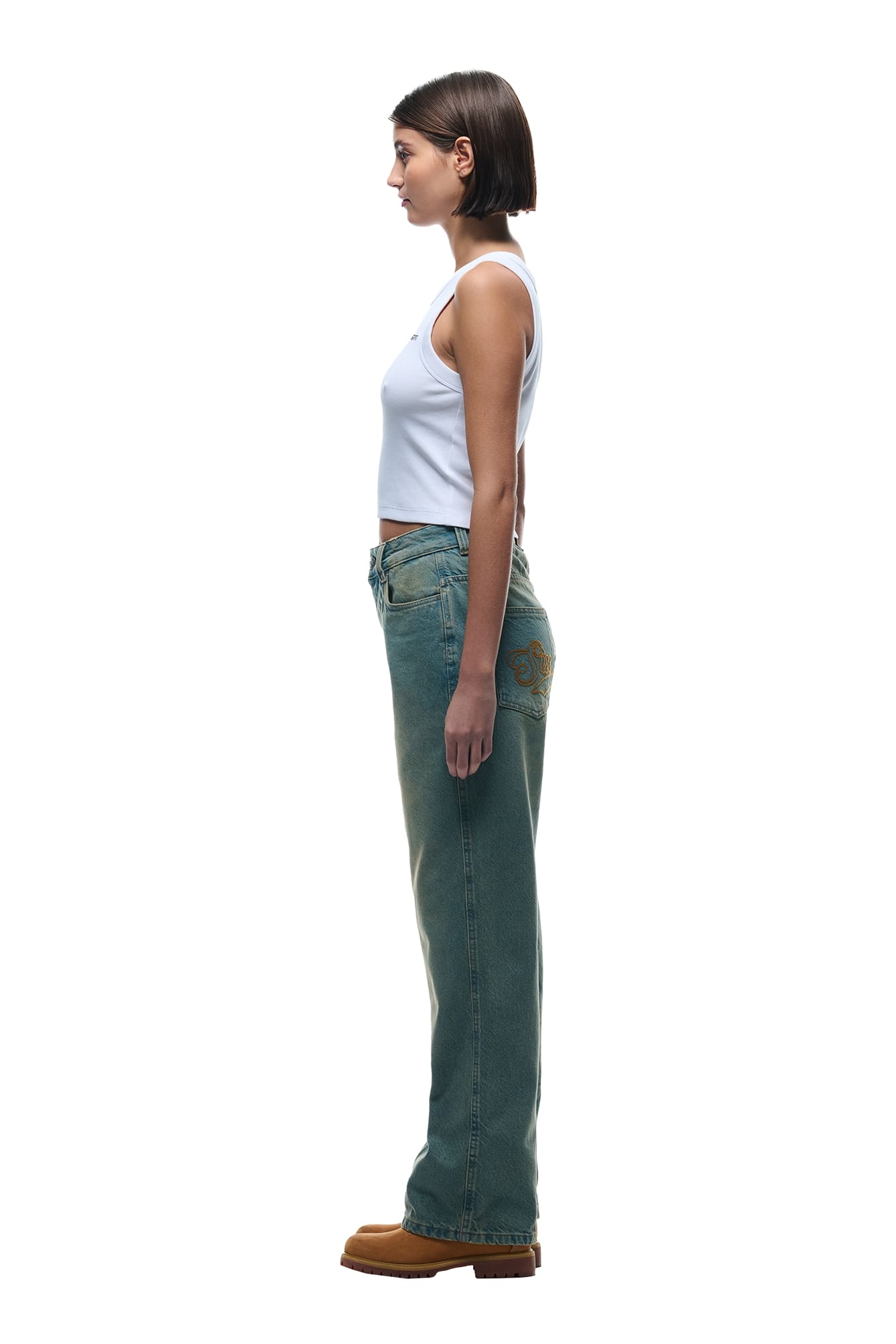 CENTER SEAM DENIM LIGHT WASH