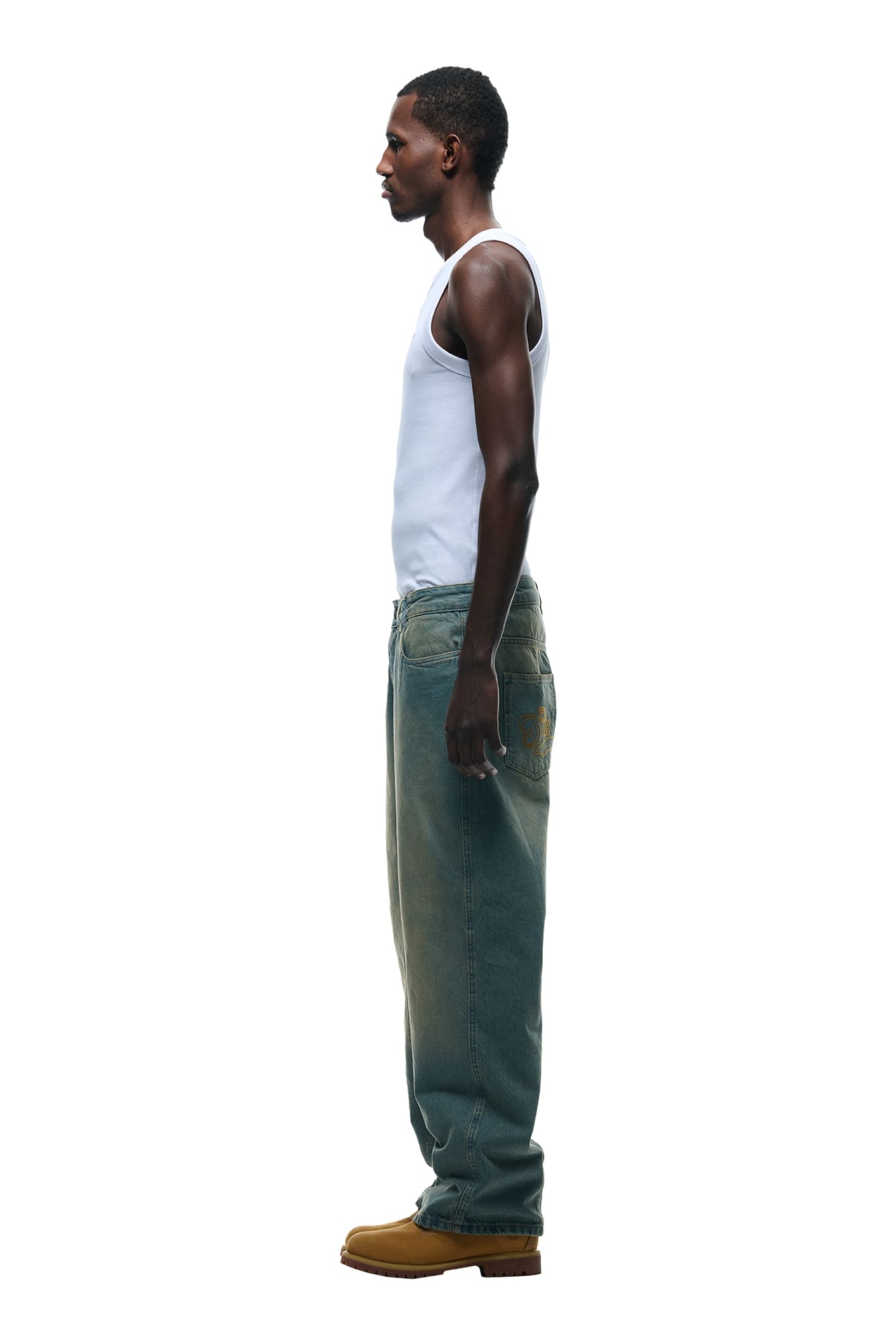 CENTER SEAM DENIM LIGHT WASH