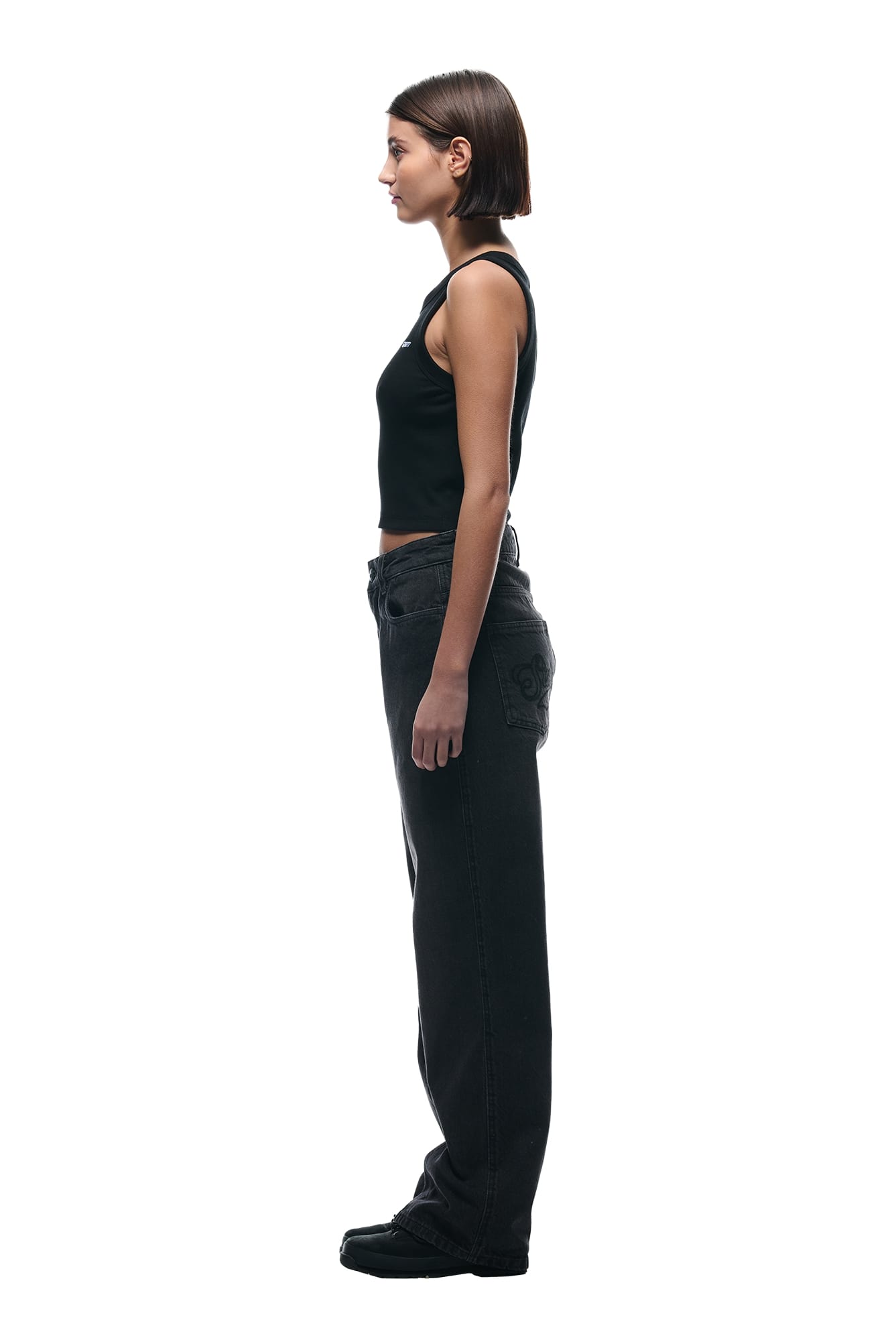 CENTER SEAM DENIM PURPLE OVERDYE