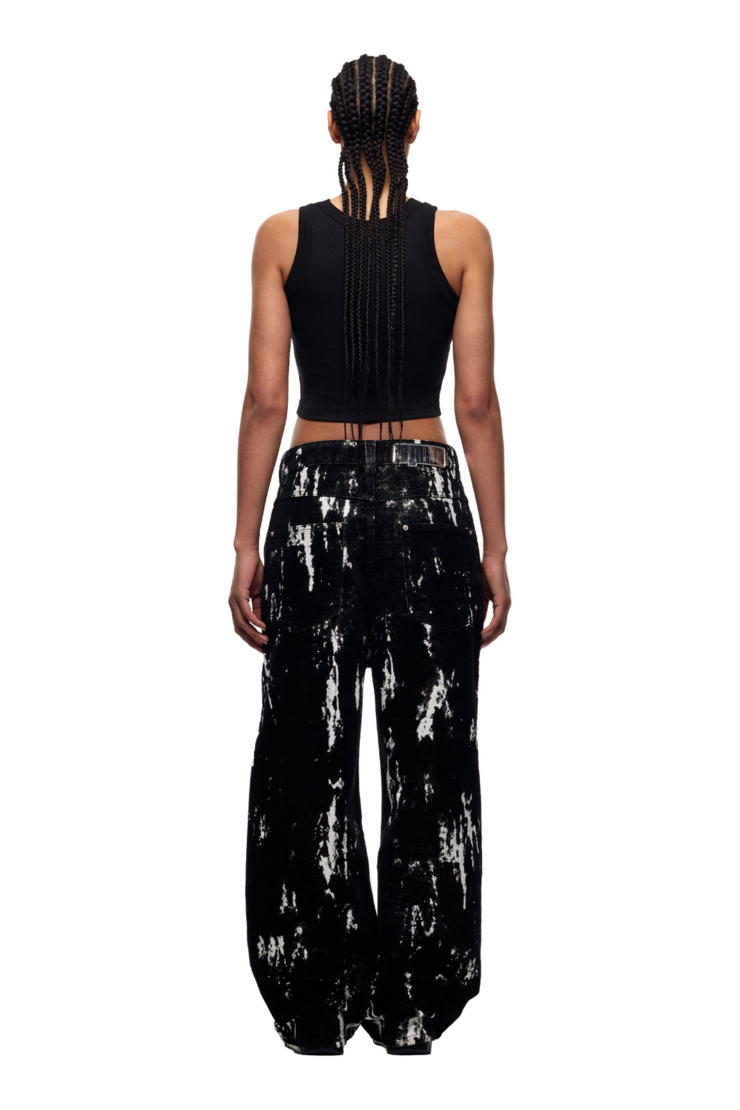 SPECKLED VELVET DENIM BLACK/WHITE