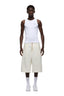 COATED DENIM SHORTS WHITE
