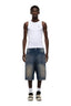 X-TRA WIDE DENIM SHORTS DARK BLUE