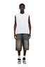AIRBRUSHED SIX MUSCLE TEE WHITE