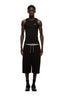 TWO TONE SWEAT SHORTS BLACK