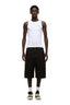 SELVEDGE RAW DENIM SHORTS BLACK