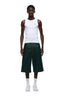 COATED DENIM SHORTS JUNGLE GREEN