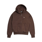 ZIP HOODIE CHOCOLATE BROWN