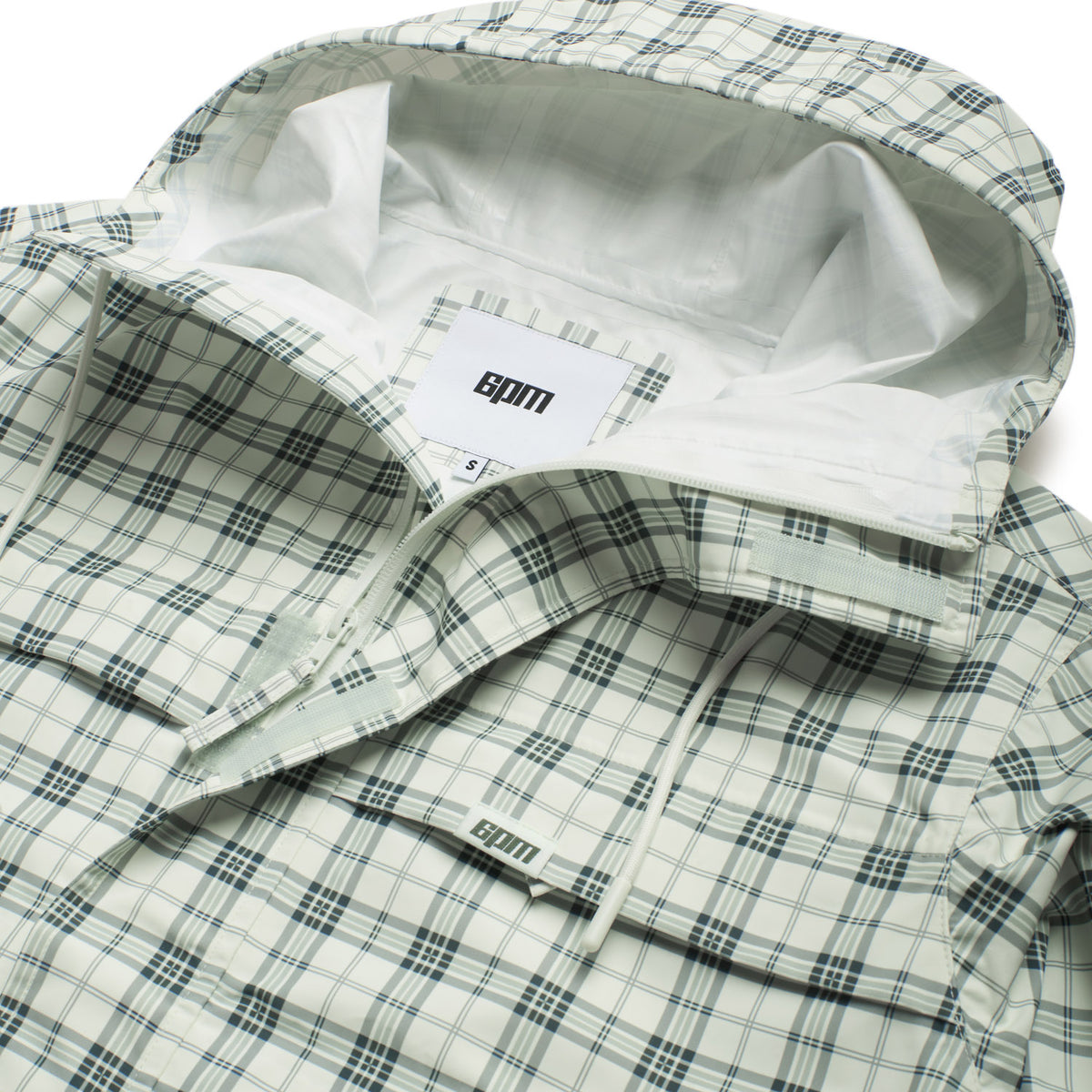 PLAID SHELL JACKET FOGGY GREEN