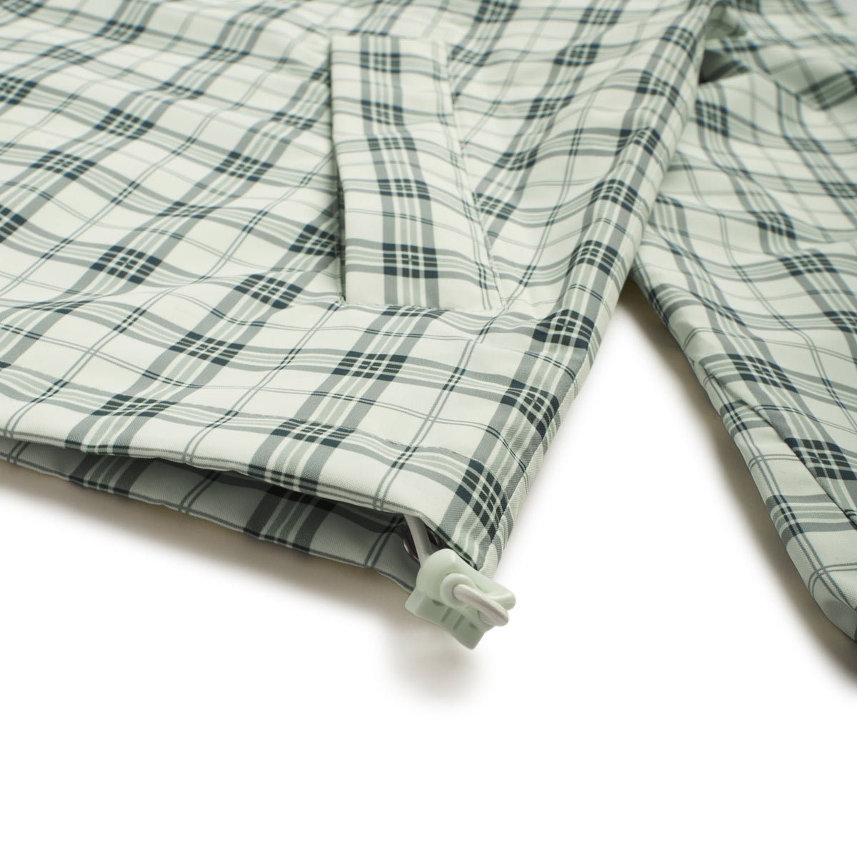 PLAID SHELL JACKET FOGGY GREEN
