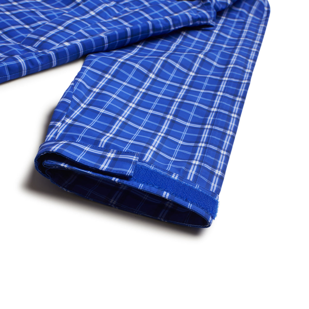 PLAID SHELL JACKET DIGITAL BLUE