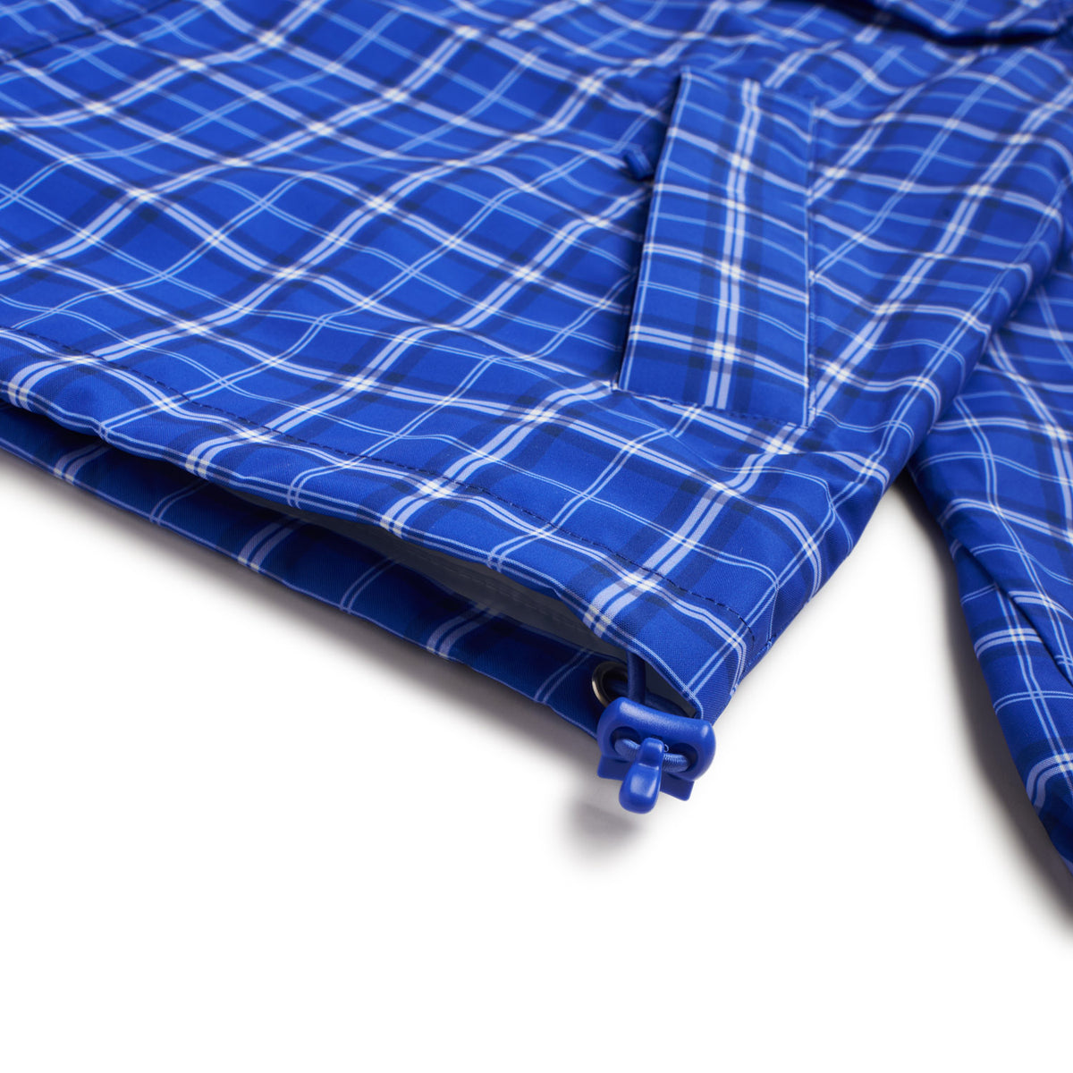 PLAID SHELL JACKET DIGITAL BLUE