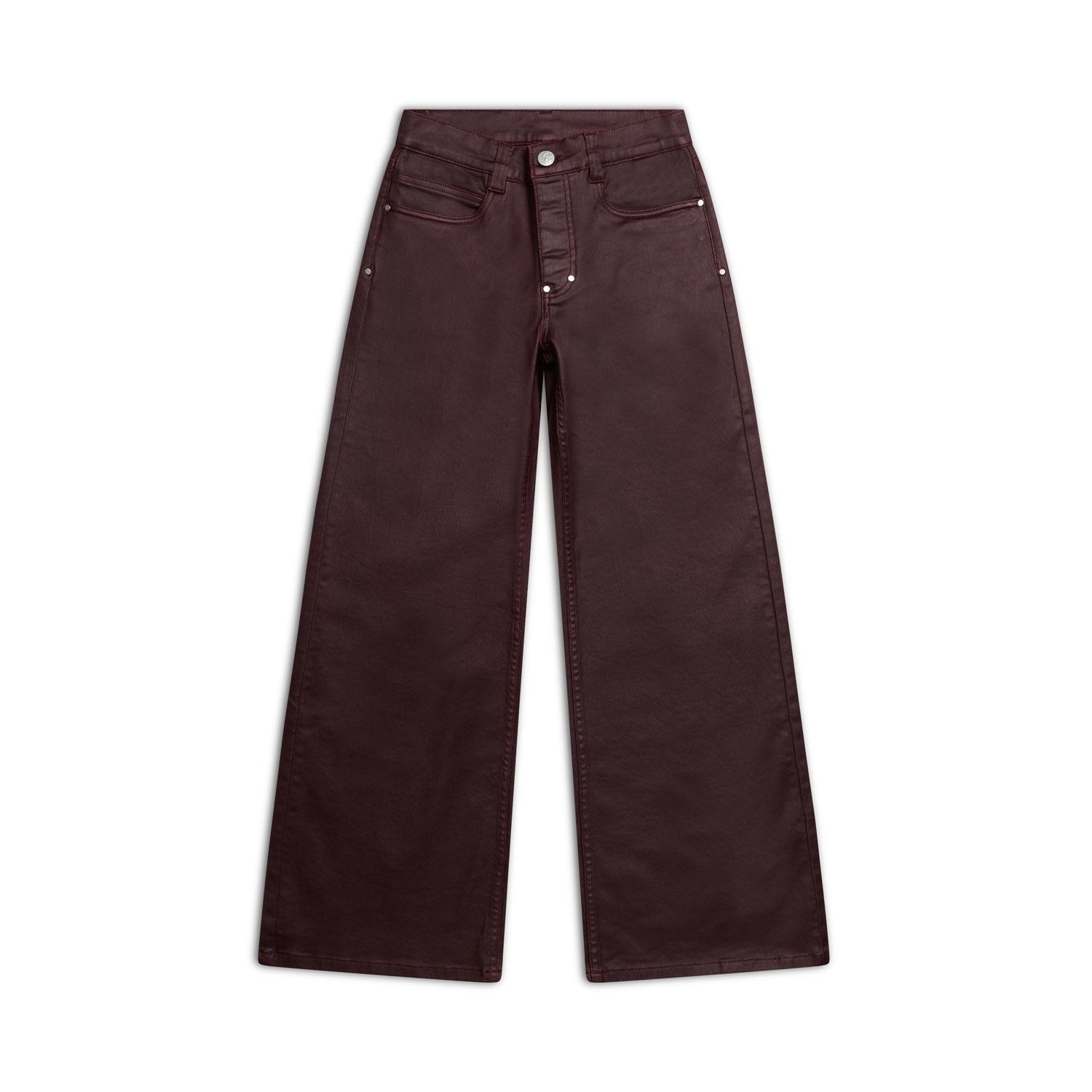 WMNS WIDE DENIM DARK BURGUNDY
