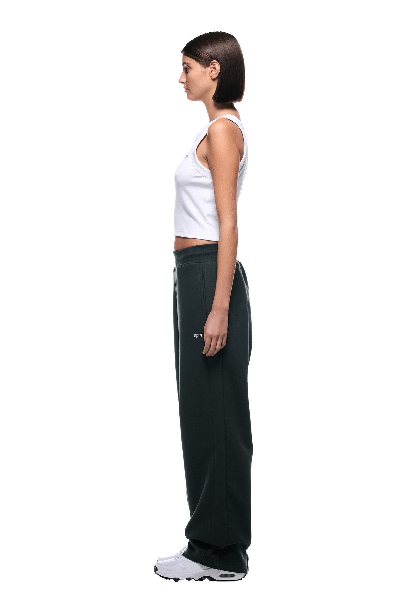OPEN LEG JOGGER DARK EMERALD