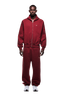 ZIP HOODIE WINE RED