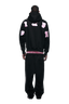 DOT CAMO LETTER HOODIE BLACK