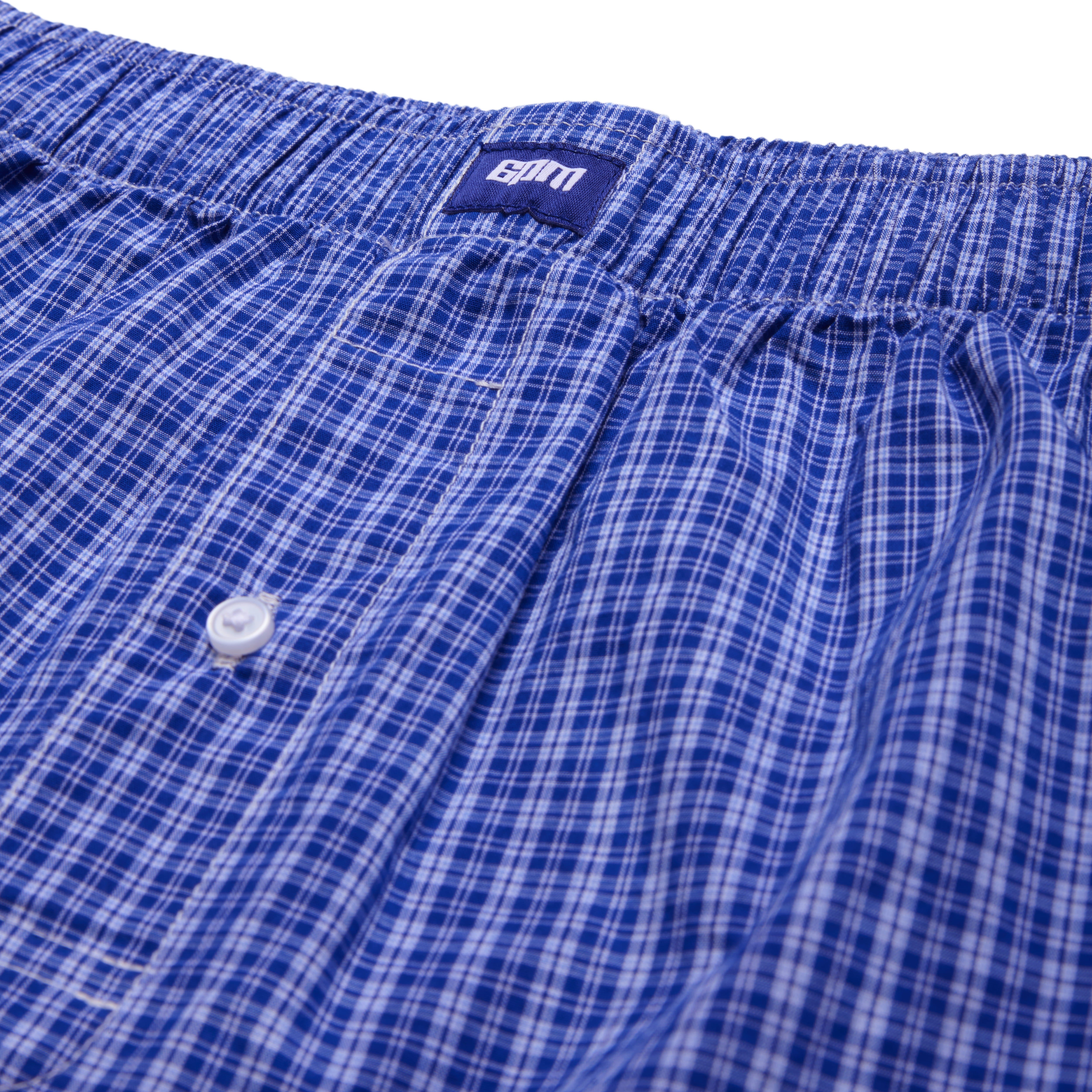 WOVEN BOXER SHORTS COSMIC BLUE/WHITE