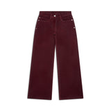 WMNS VELVET DENIM BORDEAUX RED
