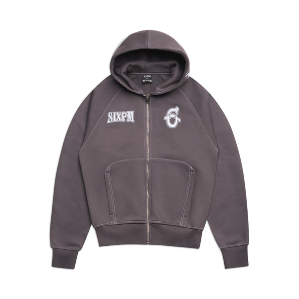Icons Zip Hoodie Ash Grey | 6PM® x True Religion®