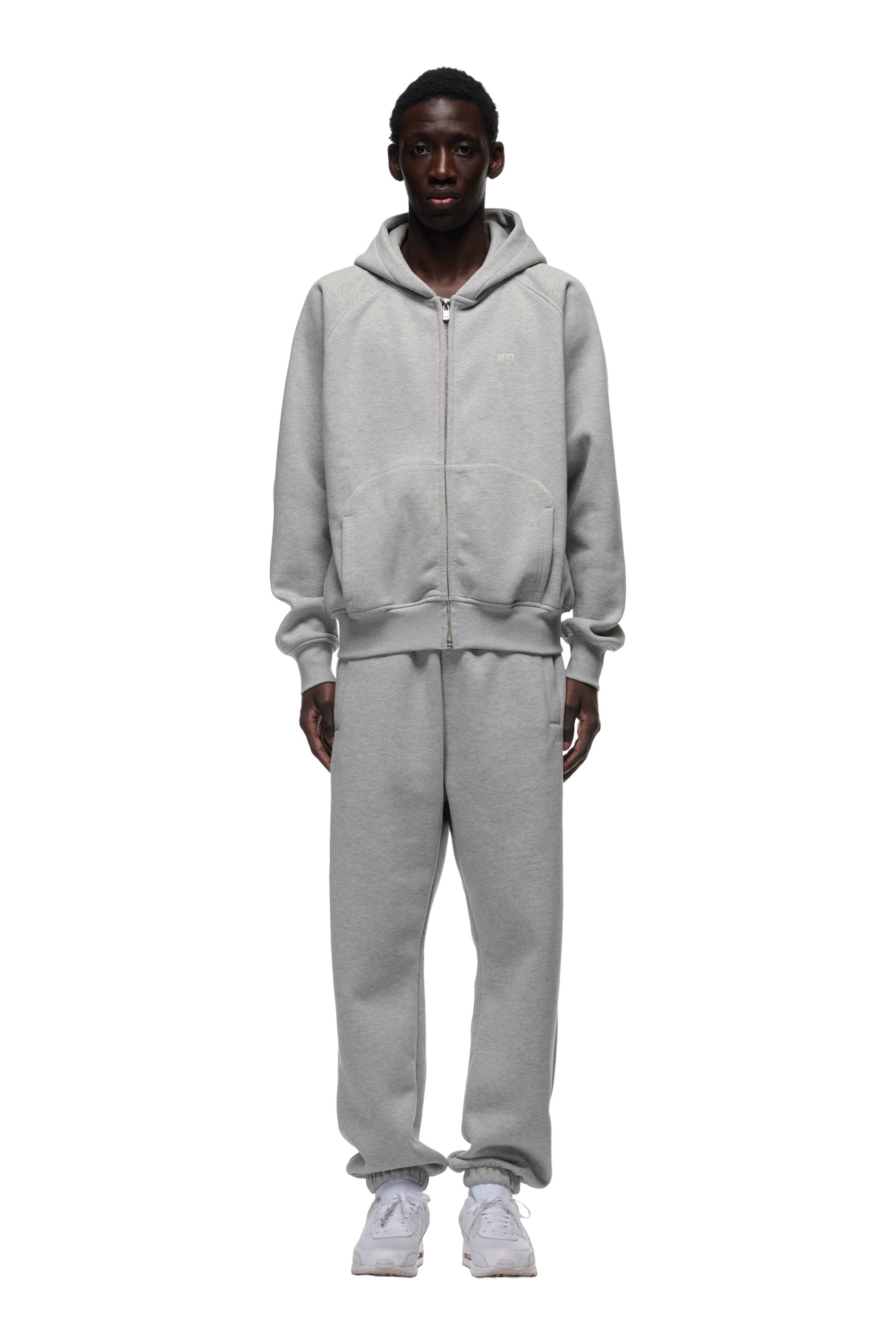 ZIP HOODIE GREY MELANGE