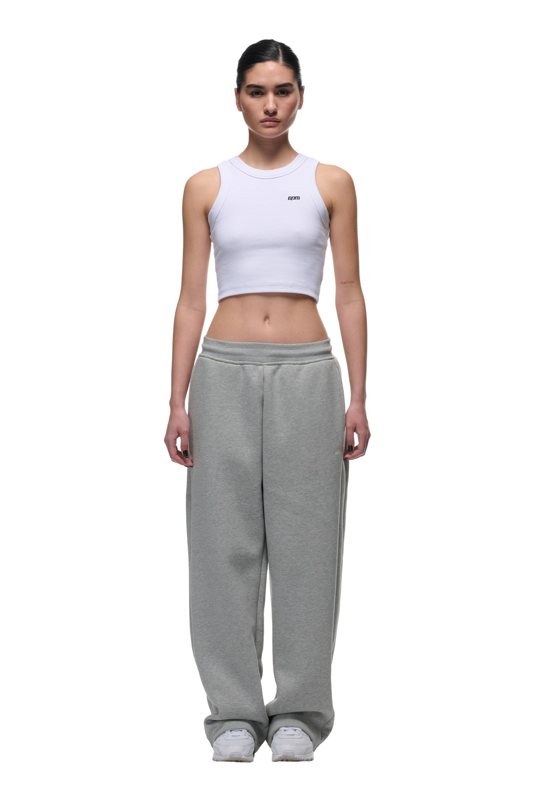OPEN LEG JOGGER GREY MELANGE