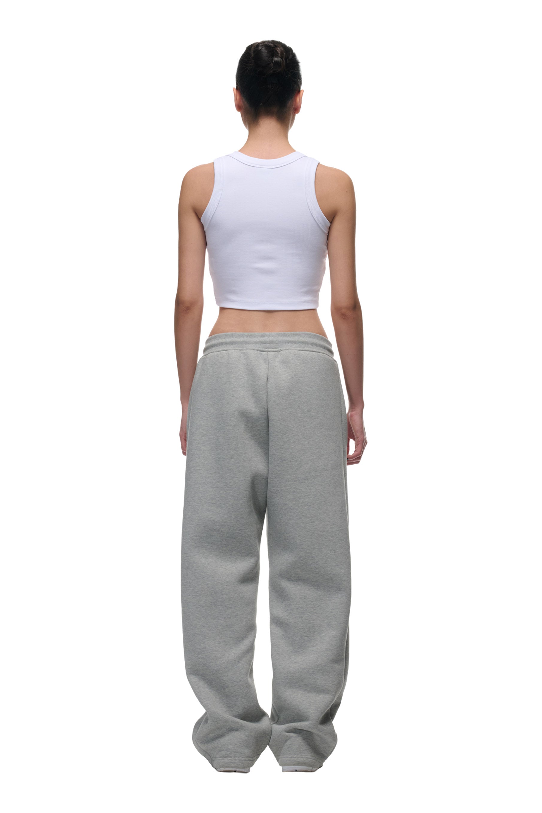 OPEN LEG JOGGER GREY MELANGE