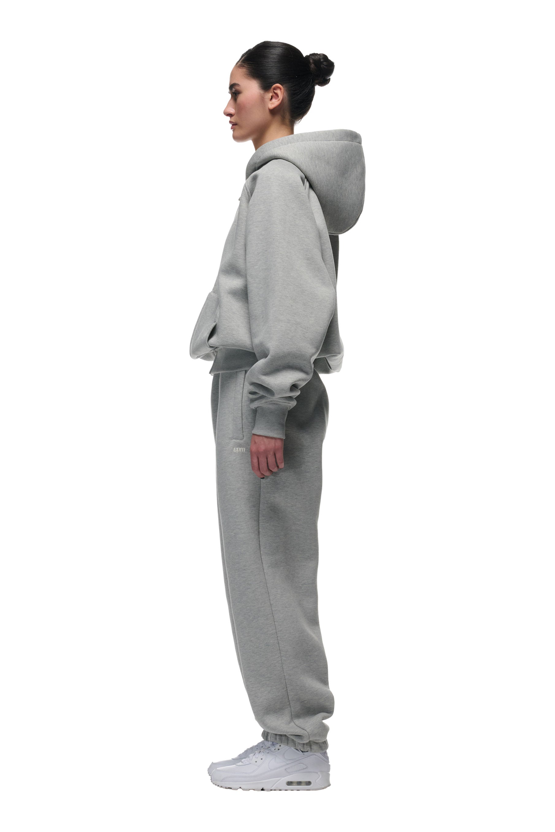 ZIP HOODIE GREY MELANGE