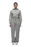 WMNS CROPPED ZIP HOODIE GREY MELANGE