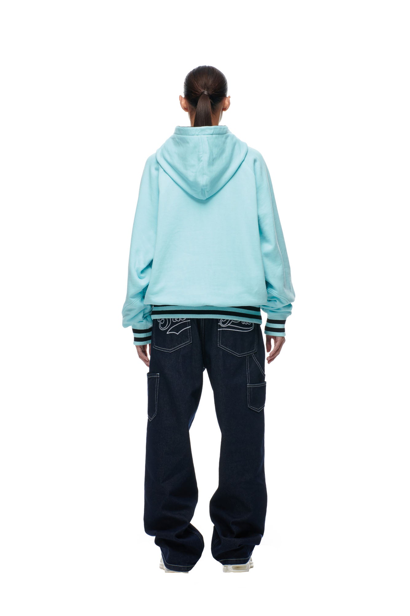 ONLY WEAR REVERSIBLE HOODIE BLACK/TURQUOISE