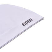 The 6PM TECHNICAL LOGO BEANIE WHITE features black BAM embroidery near the bottom edge and is shown against a white background.