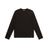 The 6PM+ RIBBED LS BLACK by 6PM is a black, long-sleeve, ribbed crew neck shirt displayed flat on a white background.